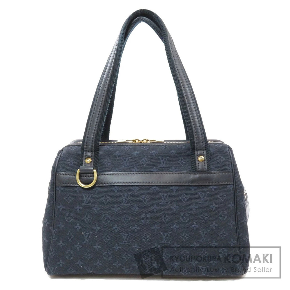 Louis Vuitton Josephine Top Handle Bag Monogram Canvas Leather Blue